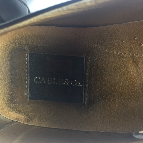 Cable & Co Oxfords Mens Size 9 US Leather Black It - Picture 5 of 7